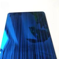 Folha de aço inoxidável revestida de cor azul 304 espessura 3,0 mm para decoração de elevadores