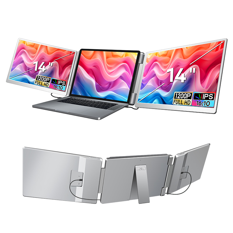 Type C & HD Port 14 Inch Portable Monitor LCD Computer Monitor Extension