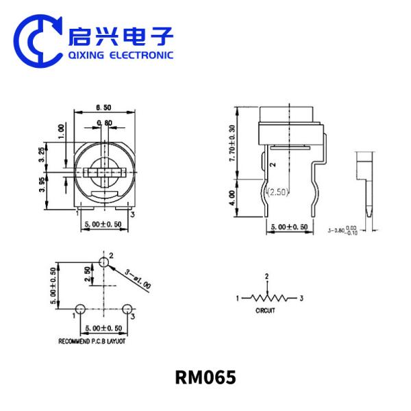 RM065 Blue White Trimmer Potentiometer Variable Adjustable Resistor RM065 101/501/102/103/104-503