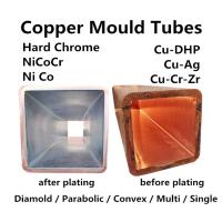 Quadrado 6mm do cobre do tubo do molde de carcaça contínua do Cu-Cr-Zr