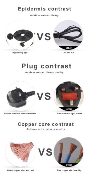 5m Cplug Reducer B Uk Plug To Iec 90 Degree C13 Power Cord with Pure Copper Conductor