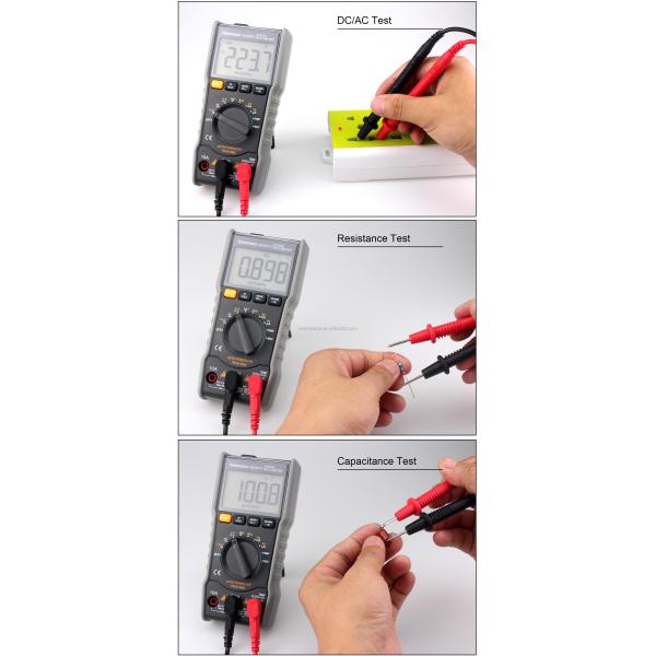 Anti Burn Electric Multimeter True-rms Ncv Ohm Hz Tester  Smart Digital Multimeters With Temperature Probe