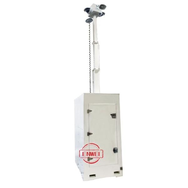 Mobile Cube Surveillance Tower With CCTV Camera For Remote Site Works