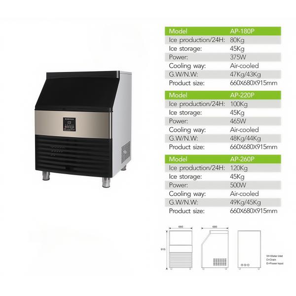 BLG Factory Supply Commercial Cube Ice Making Maker Machine 50kg Per Day Energy Saving Fully Automatic Coffee Shop Bar Square