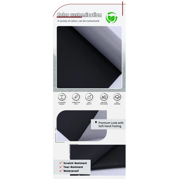 Hotsale PVC agujero de alfiler grano de piel artificial sintética silla de recorte automotriz sofá cama asiento de coche asiento de coche pie de coche tela de cuero falso