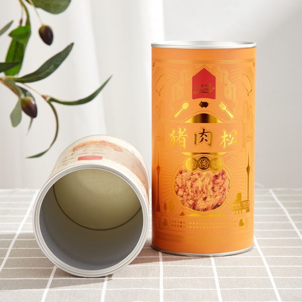 Airtight Lids Kraft Paper Food Cans Packaging Tube Paper Box For Cookies OEM Design