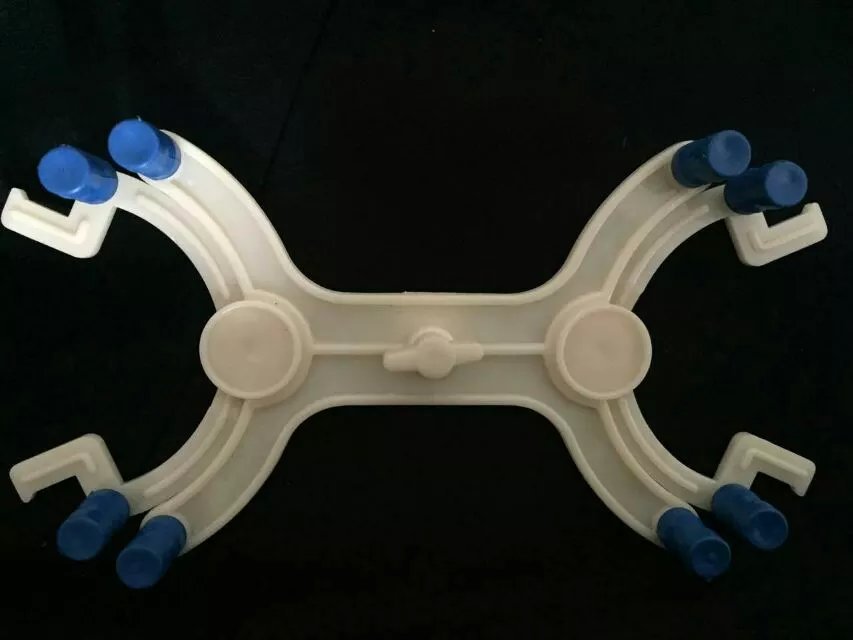 Factory Supply Customizable Acid Alkaline Butterfly Clip Glass Burette Clamp Marble Titration Stand Square Shape for Laboratory
