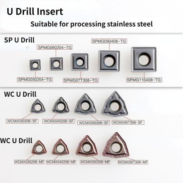 High Wear Resistance WCMX/WCMT Carbide Inserts CNC Turning Tool U Drill Insert For Stainless Steel