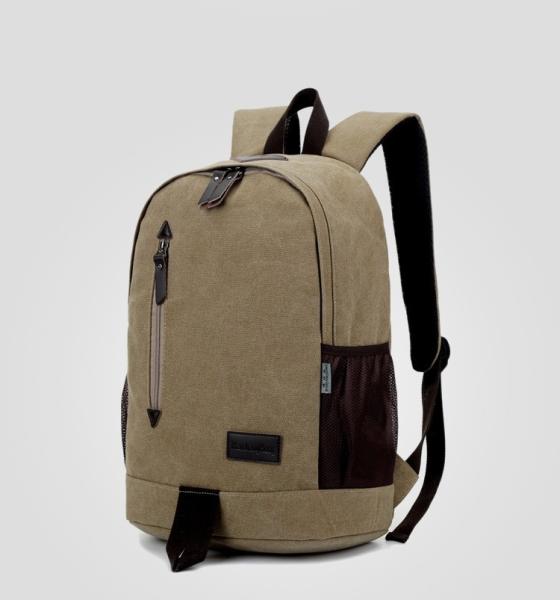 Outdoor canvas backpack unisex travel backpack bag with laptop compartment for high school students