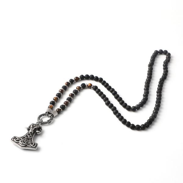 Halloween Punk Ram Casting Fashion Pendant Trendy Explosive Beaded Necklace Hanging Tag Boyfriend Style