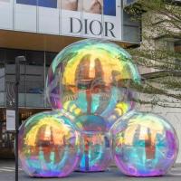 Dimensão e cor personalizáveis Bola de espelho inflável para decoração de eventos e festas