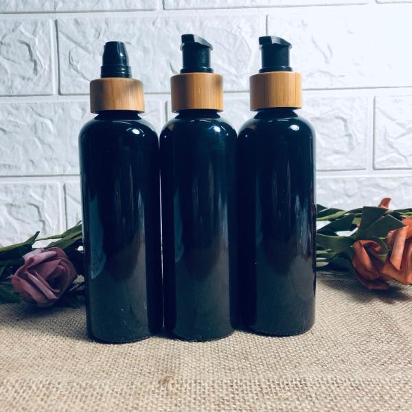 4 Oz Black Glass Spray Plastic Cosmetic Bottles