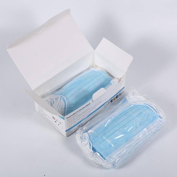 Direct supplies disposable face shield earloop facemask 3 ply disposable face mask