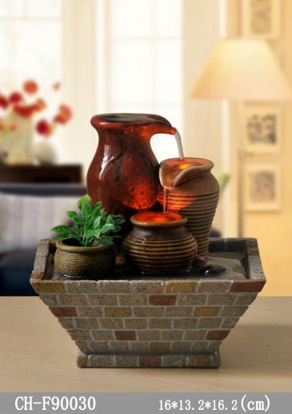 Classical Three Cups North American Style Home Interiors Decoration  Tv Cabinet Living Room  Water Fountain With LED