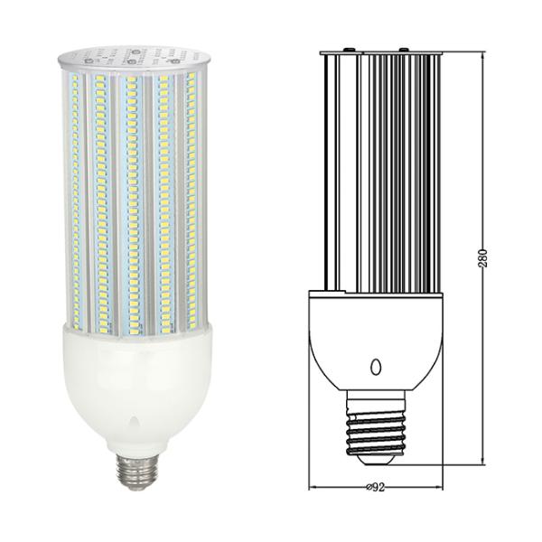 AC85-265V 180 Degree 120lm/w LED Corn COB Bulb E40 LED Street and Area Lighting 54 Watt