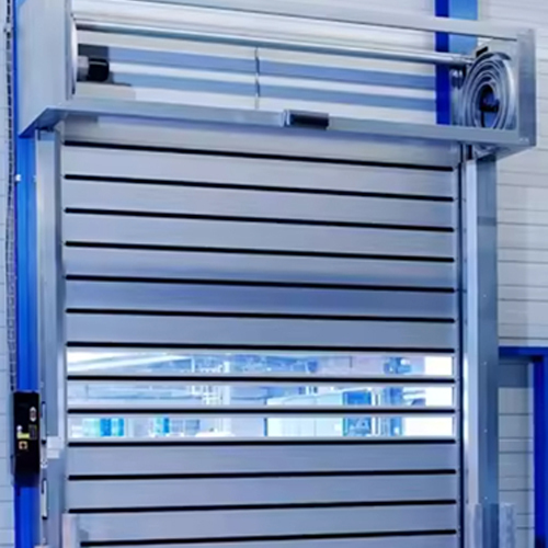 Full View High Speed Aluminum Spiral Roll Up Shutter Door For Metal Processing Plants