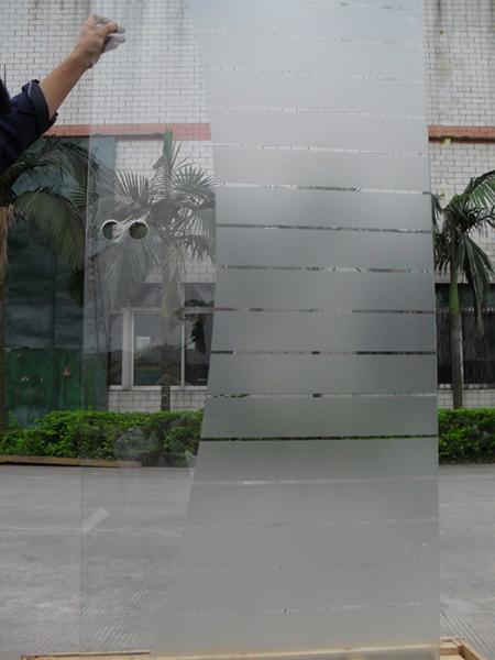 Interior Sliding Flat Tempered Glass , Tempered Glass Office Door