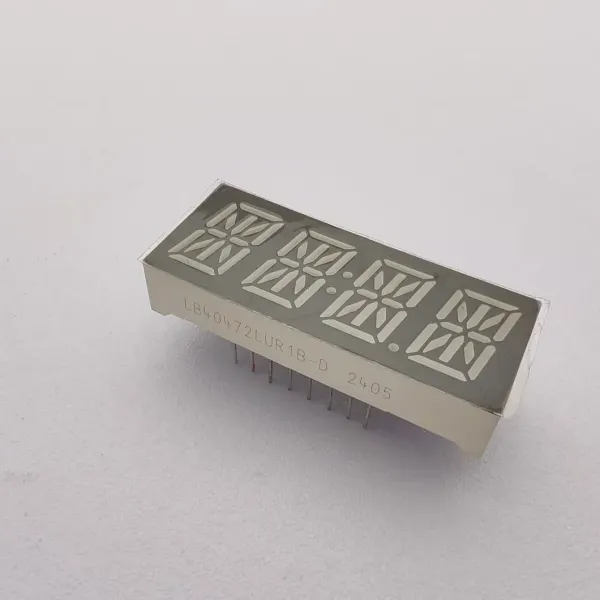 4-Digit 14-Segment Alphanumeric LED Display, Ultra Bright Red, for Taximeter / Metering Applications