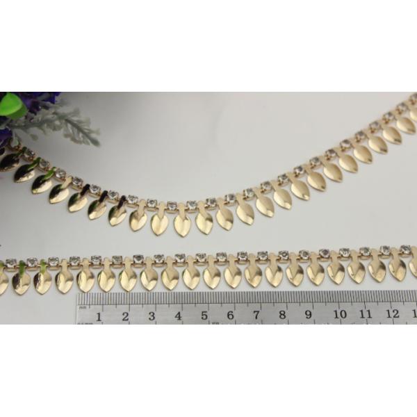 Fine products bag hardware gold leaf diamond decorative iron bag metal chain