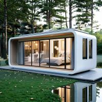 Prefabricated 20FT 40FT Portable Luxury Modern Apple Cabin House For Office With Bathroom / Bedroom
