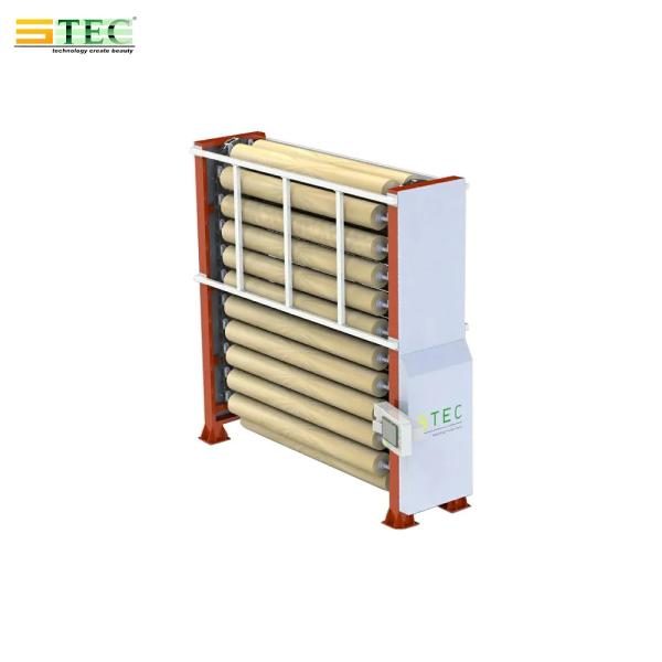 Maquina de cortinas textiles carrousel de almacenamiento vertical con persianas de rodillo