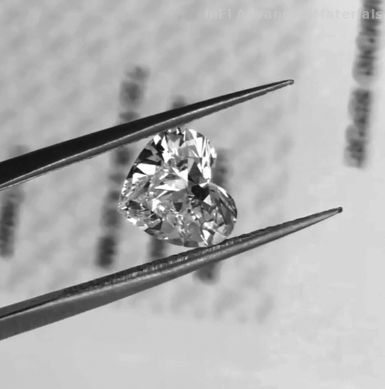 1.56CT VG Срез в форме сердца Лабораторно выращенный алмаз HPHT VVS1 D Цветный алмаз