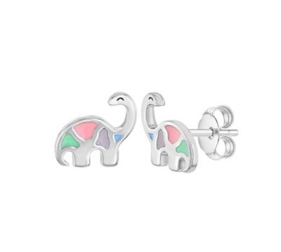 Brinquedos de Dinossauro Multicolorados de Esmalte 925 Sterling Silver para Meninas