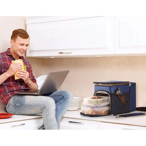 Lunch 600D PVC Picnic Equipment Cooler Bag PEVA Inside