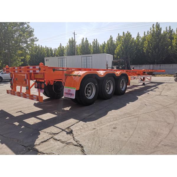 Truck trailer 60 tons 2 container chassis skeleton semi trailer with mechanical suspension