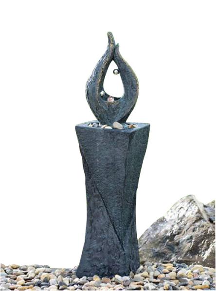 39 Inches Torch Copper Garden Fountain For Home , OEM Acceptable