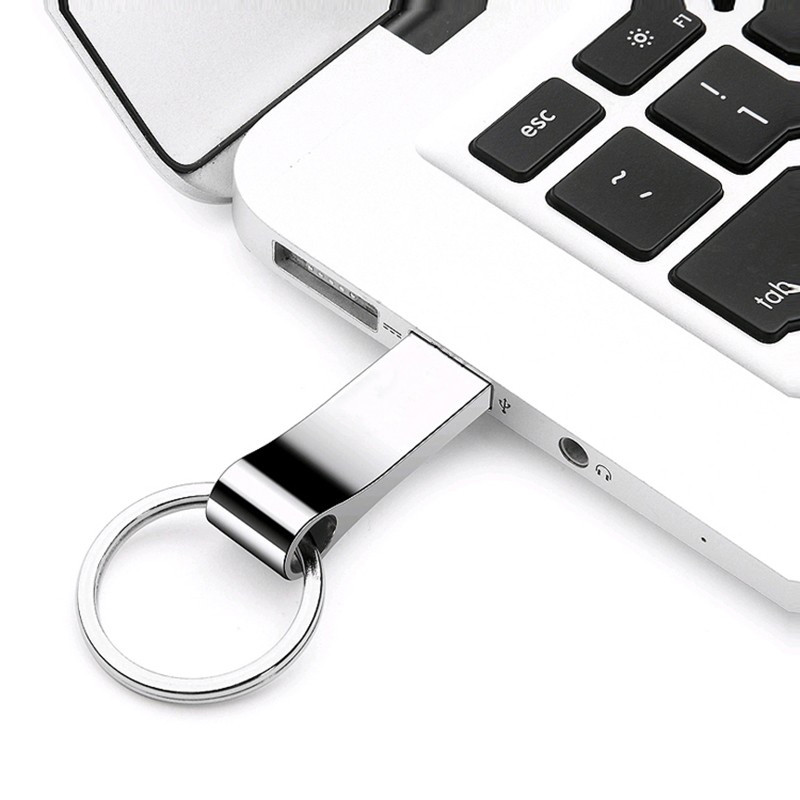 Привода Usb металла ODM 32GB 64GB 128GB память серебряного полная с ключевой цепью