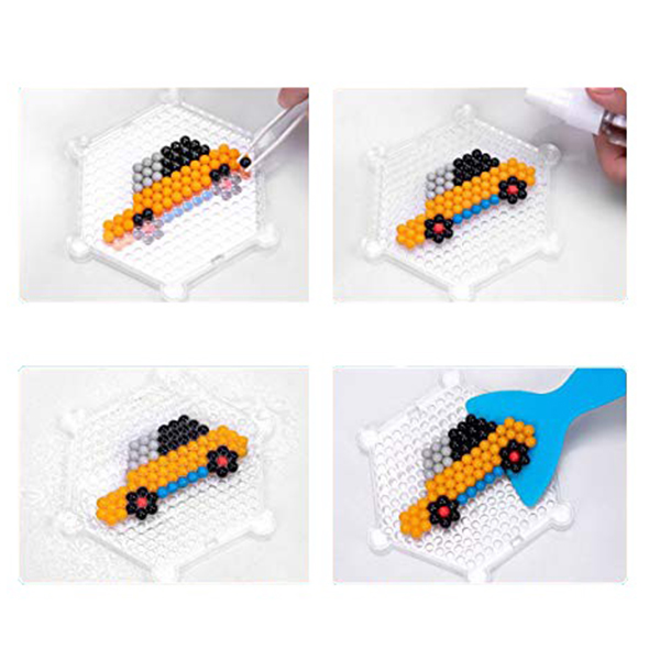 Pink Red Arts And Crafts Toys , 1000 Pcs Magic Plastic Toy Beads For Kids