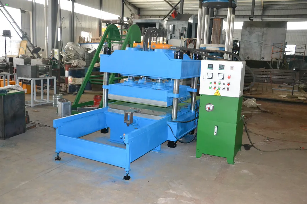 Automatic Rubber Floor Tile with Production Line / Powder Recycling Floor Tile Making Machine Mat Heating Vulcanizing Press