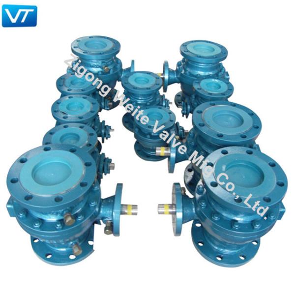 O ODM PN40 do OEM flangeou a válvula de bola DN250 de WCB azul com dois assentos de válvula