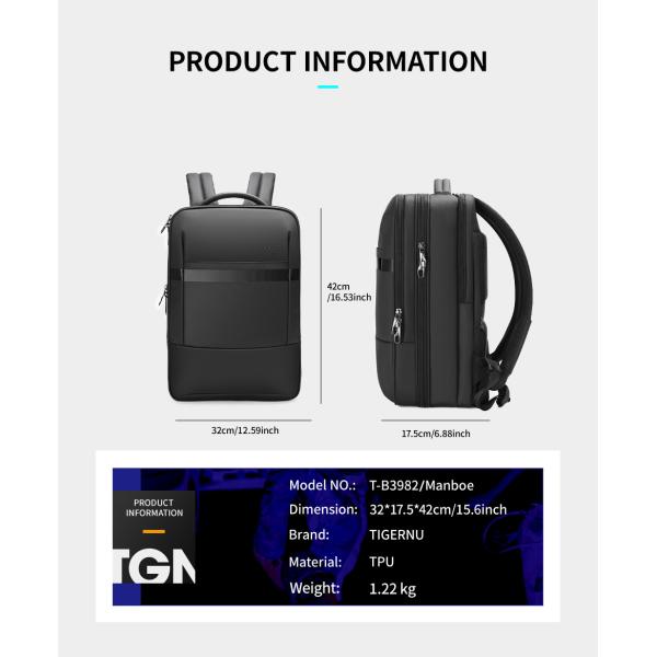 Fashion Office Briefcase Bag For Men Business Travel Laptop Full Open RFID Black