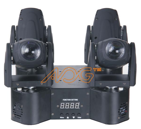 LED Amazing Four Heads Moving Head Light 9 / 13 Channel For Live Performance