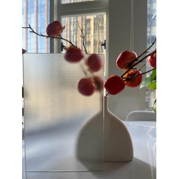 Ultra Clear Tinted Stream Pattern Glass Textured Cabinet and Door Glass Pane Design