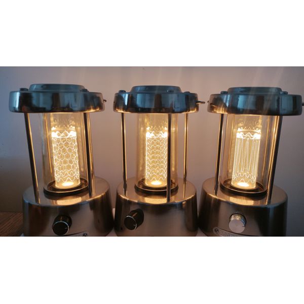 Metal Material 5W LED Camping Lantern Warm Beam Type C Rechargeable