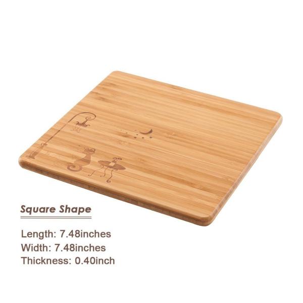 square shape bamboo wooden coaster set cup coaster with special design and high quality