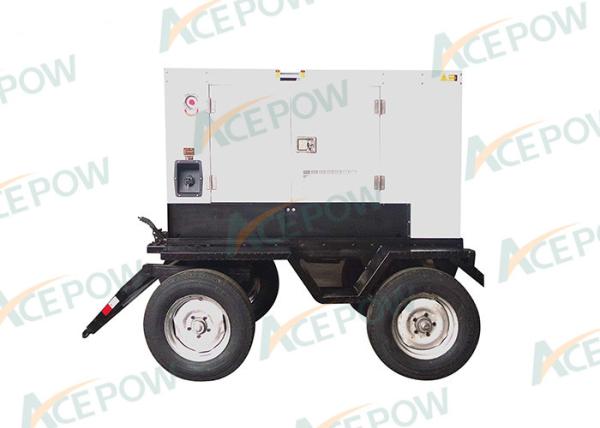 400V 10KVA Mobile Genset Trailer , Trailer Mounted Diesel Generator