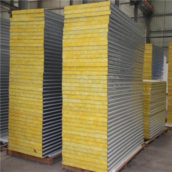 light weight easy installation prefabricated house 50mm insulation glass wool sandwich boards