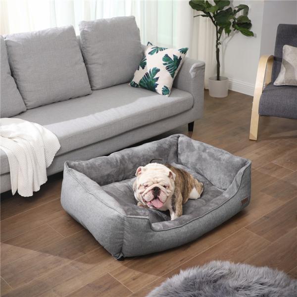 Brown Large Dog Cushion PGW12GG Model Number Cotton Filling With Removable Cover