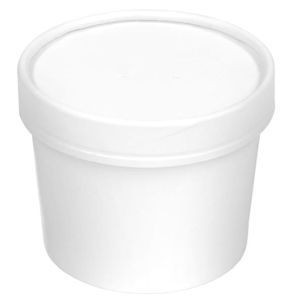 Eco Friendly PE Coated 44oz White Disposable Food Packing Containers