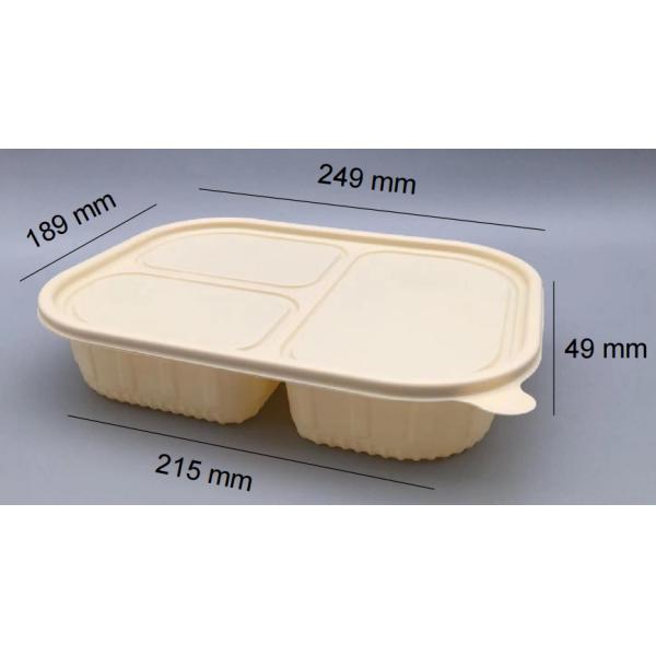 4 Compartment Disposable Container Rectangular Take Away Box 1250ML 1100ML