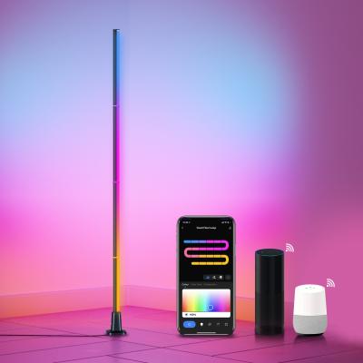 Lâmpada esperta do RGB do canto, luz WiFi 2.4G 1.5M Height do assoalho do canto do diodo emissor de luz
