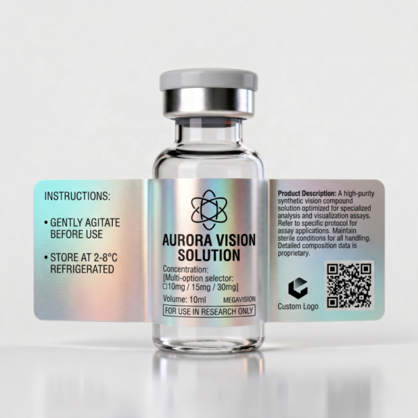 Peptide Label Stickers Logo Printed 3ml 5ml 10ml Research Compound Bottles Small MOQ Factory Price