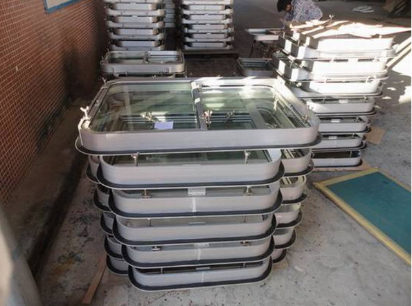 Inward Opening Aluminum Steel Rectangular Marine Cabin Fixed Windows for Ships
