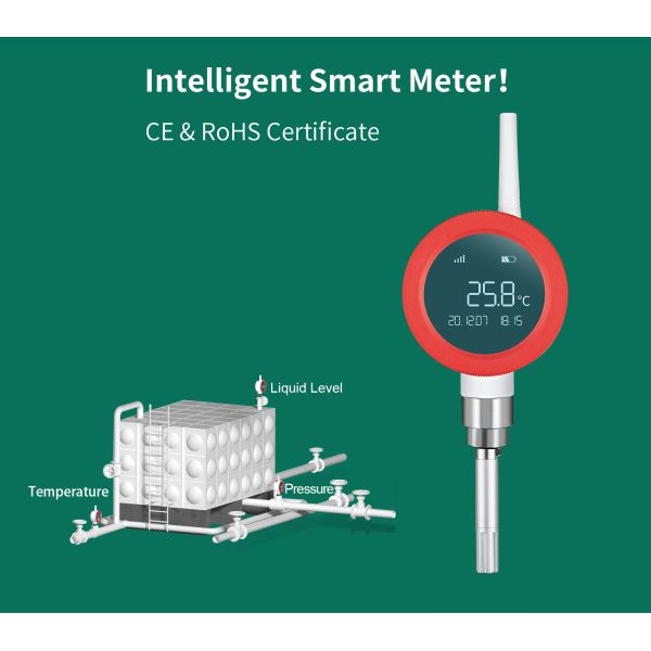 MQTT Wireless Temperature Sensor LoRA 4G Smart Digital Temperature Transmitter 0-600 Degree