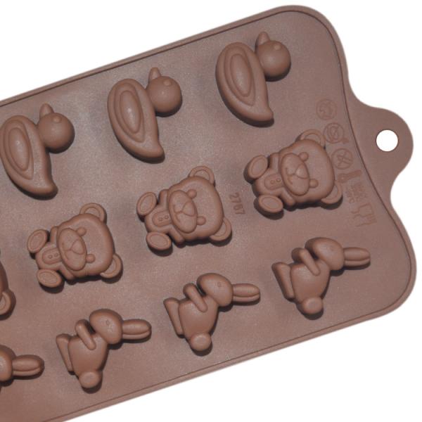 MHC Manufacture Food Grade Silicone Chocolate Molds Cute Animal Design Duck Bear Rabbit