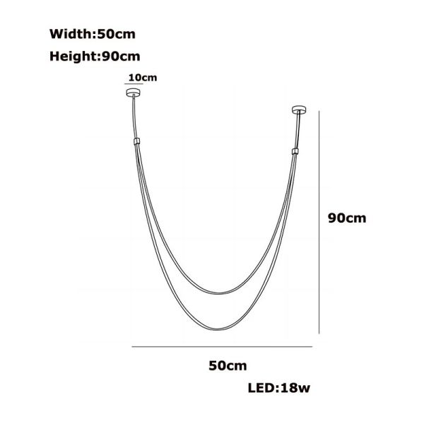 Dimmable LED Fexible Brown Black Leather Belt Chandelier (WH-NC-132)
